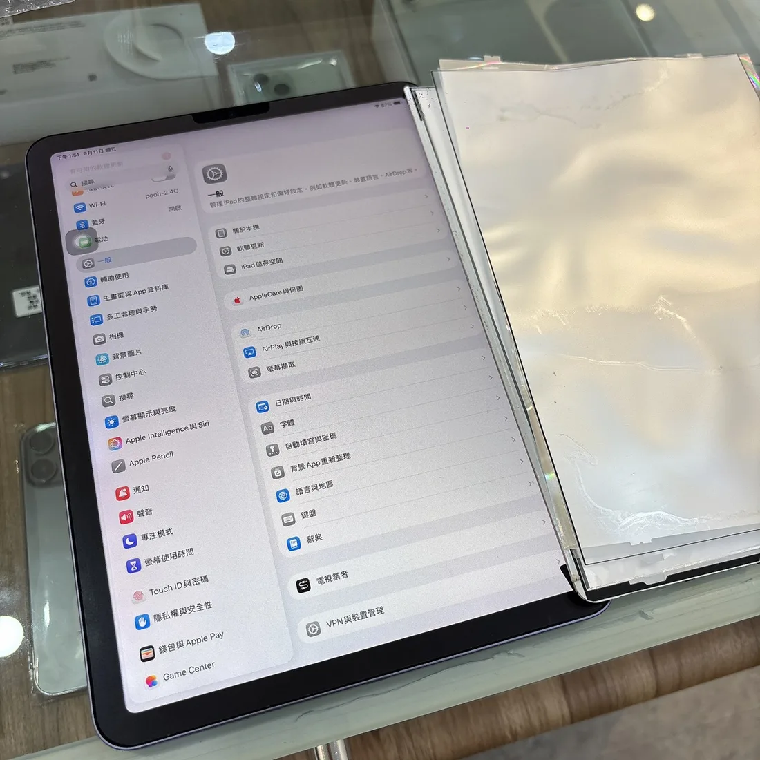 台南 iPad Air 5 更換背光後,螢幕顯示恢復均勻