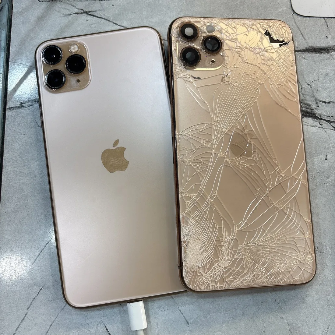 台南 iPhone 11 Pro Max 後蓋玻璃碎裂更換,修復後外觀恢復